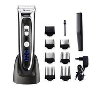 SURKER Grooming Kit Tagliacapelli Professionale Tagliacapelli Elettrico Regolacapelli con Display LED Lama in Ceramica Batteria Ricaricabile 7 Pettine per Uomini Adulti Anziani Cani ecc