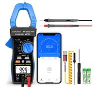 SURLABA Bluetooth Pinza Amperometrica, AC DC Clamp Meter NCV TRMS, 6000Count Tensione Corrente Multimetro APP Support, Volt Amp Meter con Resistenza Capacità Continuità Temperatura Diodo Hz Test