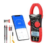 SURLABA Digitale Clamp Meter, AC DC Bluetooth Pinza Amperometrica TRMS, 6000Count NCV Tensione Corrente Multimetro APP Support, Volt Amp Meter con Resistenza Capacità Continuità Temperatura Diodo Hz
