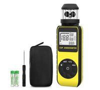 SURLABA Wind Cup Anemometro per Esterno, ±4% Alta Precisione 0.7~42m/s Misuratore Velocità Vento con MAX/AVG Modalità & Temperatura Test, LCD Backlight, Wind Meter per Riprese, Drone, Vela