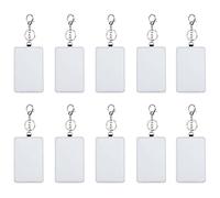 Surluoen 10PZ Rettangolo di Sublimazione del Colore Portacarte di Trasporto Portatile Portacarte di Portacarte Stampabile