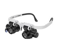Surluoen Lente D'Ingrandimento con Luce A 2 LED 8X/15X/23X Lente D'Ingrandimento Telescopica Occhiali per Strumenti di Riparazione Orologi per Saldatura Elettronica