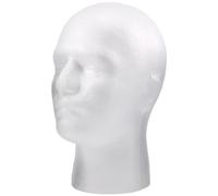Surluoen Parrucca maschile Display cosmetologia Mannequin Stand Model Foam bianca