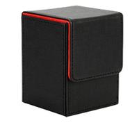 Surluoen Scatola da Gioco per Carte da Gioco Scatola da Gioco con Mazzo di Carte con Maniche per Yugioh Raccoglitori: 100 +, Nero Rosso