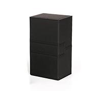 Surluoen Ultra 200 + Carte Deck Box PU Leather Giochi da Tavolo Carte Deck Case per Magicalalal il Cards MGT//Gathering Games,Nero