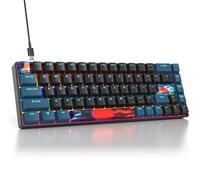 surmen Tastiera meccanica da gioco al 65% con interruttore rosso lineare, mini tastiera compatta cablata retroilluminata al 60% per laptop desktop PC gamers (68 Monster B-Rainbow)