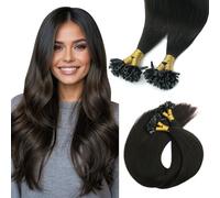 SURNEL Extension per capelli Keratine #2, 40 g/50 s, 0,8 g/s, 35 cm, Remy Hair Brown Fonce, Extension Keratine a caldo, marrone scuro, U Tip Remy Human Hair (K#2-14)