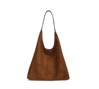 Surno in pelle scamosciata, borsa per vagabondo vintage, sacchetti per borse da borsetta da 2 pezzi con frizione, sacchetti ascondi versatili ascelle per donne per il lavoro (marrone)