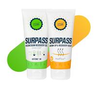 SURPASS - Set di Rilassamento Muscolare per Sportivi e Donne - Balsamo Riscaldante e Gel al Magnesio - Pacchetto di Recupero - Preparazione All'esercizio e Recupero Post-Sportivo - 200ml + 200ml
