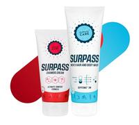 SURPASS - Set per la Cura del Ciclismo Maschile - Crema per Camosci e Gel Doccia Sportivo - Più Comfort e Prestazioni Sui Percorsi Lunghi - Effetto Anti-Fatica e Pulizia Rigenerante - 170ml + 250ml