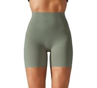 Surpasson - Pantaloncini aderenti senza cuciture, a vita alta, per sollevare il sedere e controllare la pancia, non si arrotola, più snelli, per donne, 11, S