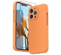 SURPHY Cover Compatibile con iPhone 13 Pro (6,1"), Custodia in Silicone Antiurto con Protezione Individuale per Ogni Lente, Case 2021 (Giallo Marigold)