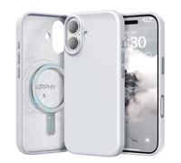 SURPHY Cover Magnetica per iPhone 17 6,3 Pollici,Custodia in Pelle PU per iPhone 17,Sottile Cover Antiurto con Protettiva Case,Ultra-sottile,Elevata Ricarica Wireless,Grigio Chiaro