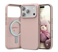 SURPHY Cover Magnetica per iPhone 17 Pro 6,3 Pollici,Custodia in Pelle PU per iPhone 17 Pro,Sottile Cover Antiurto con Protettiva Case,Ultra-sottile,Elevata Ricarica Wireless,Rosa