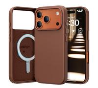 SURPHY Cover Magnetica per iPhone 17 Pro 6,3 Pollici,Custodia in Pelle PU per iPhone 17 Pro,Sottile Cover Antiurto con Protettiva Case,Ultra-sottile,Elevata Ricarica Wireless,Marrone
