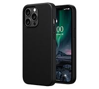 SURPHY Pelle Cover Compatibile con iPhone 13 Pro 6.1 Pollici(2021), Custodia in Premium PU Pelle Protettiva Case(con Metallic Buttons & Fodera in Microfibra) per iPhone 13 Pro, Nero