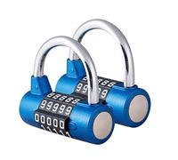 Surplex 2 pezzi Lucchetto A 5 Cifre Con Combinazione Azzerabile, blocco di sicurezza, serratura con numeri, in lega di zinco, per Outdoor Gym Scuola Ufficio Casa Bicicletta Valigia Bagagli Zaino (blu)