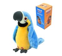 Surplex Giocattolo elettrico parlante pappagallo, ripetere la voce e cantare in inglese, registrazione giocattoli per uccelli animali ali sventolando uccello di peluche, giocattolo educativo