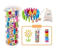 Surplex Gioco di accatastamento della Torre in Legno Traballante Pisa Tower Building Blocks Gioco Domino Giocattoli di apprendimento Montessori Gioco per famiglie Giochi di Natale per bambini e adulti