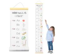 Surplex Grafico Altezza Bambini, Grafico di crescita per bambini per misurare l'altezza del bambino, rimovibilerimovibile (Bianco-1)