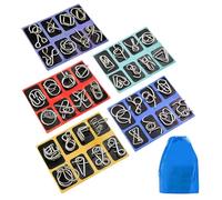 Surplex IQ Puzzle & Giochi di logica per adulti e bambini, Gioco di pazienza, Brainteaser, Gioco di abilità, giocattolo educativo (Metal Puzzle - 40 pezzi)