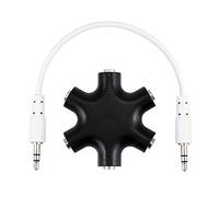 Surplex Multi Headphone splitter 3.5 mm con cavo auricolare smartphone con 5 prese Adapter for smartphone Samsung LG Smartphones Tablets MP3 MP4 players PC