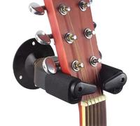 Surplex Supporto a parete per chitarra con Base, Automático Supporto a Parete con blocco automatico, Gancio Chitarra per Chitarra Elettrica, Basso, Elettrico, Ukulele,Violino, Banjo (Nero)