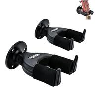Surplex Supporto Chitarra a Parete Gancio, Gancio Porta Chitarra Muro per Basso, Appendi Chitarra da Muro con Blocco Automatico per Ukulele, Violino, Mandolino, Nero (2 pezzi)