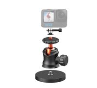 Surplex Supporto magnetico per fotocamera con adattatore per action camera, supporto magnetico con testa a sfera rotante a 360° con rivestimento per Hero/Insta360/DJI