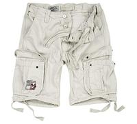 Surplus Raw Vintage Airborne - Pantaloncini cargo vintage da uomo, bianco opaco, XXXXL