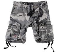 Surplus Raw Vintage Airborne - Pantaloncini cargo vintage da uomo, motivo militare (Nightcamo), S