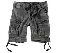 Surplus Raw Vintage Airborne - Pantaloncini cargo vintage da uomo, Nero camo, L
