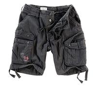 Surplus Raw Vintage Airborne - Pantaloncini cargo vintage da uomo, Nero , L