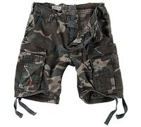 Surplus Uomo Airborne Vintage Military Combat Cargo Shorts Lavato Woodland Camo