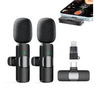 SURPN Microfono Lavalier Wireless per iPhone Android iPad, MiMi Microfono Plug-play con Riduzione del Rumore, per YouTube, TikTok, Vlog, Podcast, Conferenze, Registrazione Video e Live Streaming (K9)