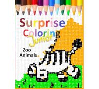 Surprise Coloring Junior - Zoo Animals: Color by numbers puzzles for children