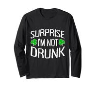 Surprise I'm Not Drunk St. Patricks Day Festa Sobriaca Maglia a Manica