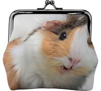 Surprised Guinea Pig - Portamonete da donna in pelle, piccolo portamonete con chiusura a lucchetto a forma di bacio, regalo per ragazza, Come nella foto, Taglia unica, Organizer per borse