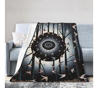 Surreal - Coperta morbida e calda con uccellini, per letto, divano, 152 x 127 cm