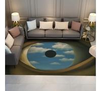 Surreal Eye Sky moderno Soggiorno Extra Large tappeto 140x200cm Antiscivolo Rene Magritte Art Carpet Tappetino leggero a pelo corto lavabile per camera da letto Sala pranzo Nursery Lounge