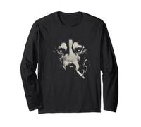 Surreale Fumo Gatto Fumo Minimal Line Art Maglia a Manica