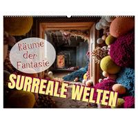 Surreale Welten. Räume der Fantasie (Wandkalender 2026 DIN A2 quer), CALVENDO Monatskalender: Lassen Sie sich bezaubern von surrealen KI-Raumwelten, die Türen zu neuen Dimensionen öffnen.