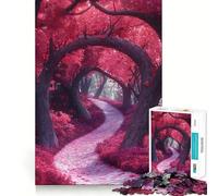 Surrealismo Sentiero nel bosco con alberi Arte naturalistica Puzzle per adulti 1000 pezzi Migliora la memoria Divertimento rilassante Taglio di alta qualità Regalo premuroso 50x75cm