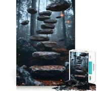 Surrealismo Un sentiero nel bosco conduce a una scala_ Puzzle da 1000 pezzi per adulti Gioco stimolante per la mente Momenti di pace Arte nitida da collezione 50x75cm
