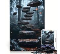 Surrealismo Un sentiero nel bosco conduce a una scala_ Puzzle da 1000 pezzi per adulti Gioco stimolante per la mente Momenti di pace Arte nitida da collezione 50x75cm