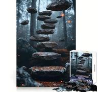 Surrealismo Un sentiero nella foresta conduce a una scala_ Puzzle da 1000 pezzi per adulti Regali Rafforza il ricordo Tempo sereno Qualità Bordo Babbo Natale Desiderio Oggetto 38x26cm