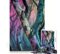Surrealismo Una foresta dove ogni albero ha un'opera d'arte Puzzle da 1000 pezzi per adolescenti Migliora la memoria Rilassante Divertente Bordo preciso Regalo premuroso 38x52cm