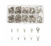 Surriba 320pz Capicorda ad Occhiello e Forcella Set, Ring Connettori per Cavi 0,5-4mm, Terminali Elettrici a Crimpare Assortiti Crimp Anello