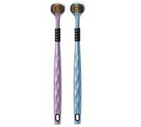 Surround Toothbrush - 360 Degree 3-Sided Bristle Tool, Efficient Triple Head Teeth Cleaning Brush, PP PBT Material | For Kids, Adults, Daily Hygiene, Travel & Home Bathroom Care