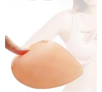 Surrycee Forme del Seno in Silicone a Triangolo Autoadesivo Monopezzo Tette finte per Protesi Mastectomia Crossdress travestito Inserto rinforzatore Reggiseno,Nude,100g/Piece